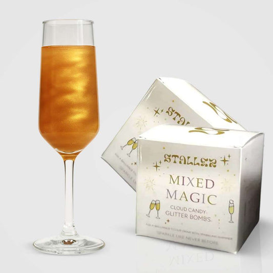 Cotton candy glitter bomb drink with Netflix movie night setup in India