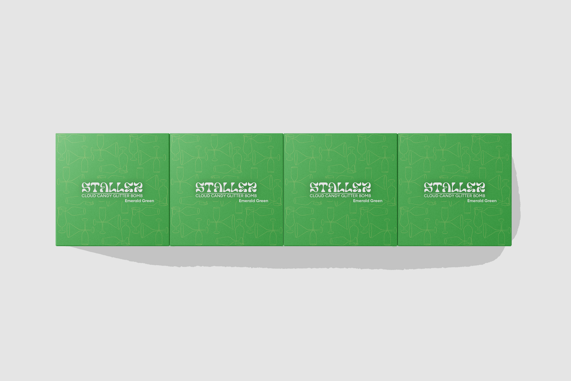 Emerald Green (Green) Cloud Candy Glitter Bomb Combo 4 Packs