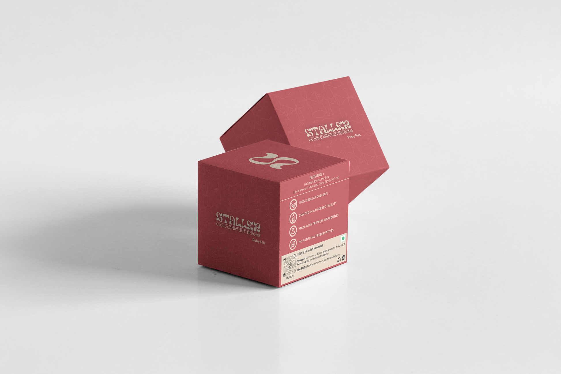 Vibrant red cocktail glitter bomb for luxury celebrations